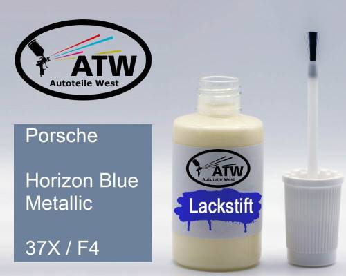 Porsche, Horizon Blue Metallic, 37X / F4: 20ml Lackstift, von ATW Autoteile West.